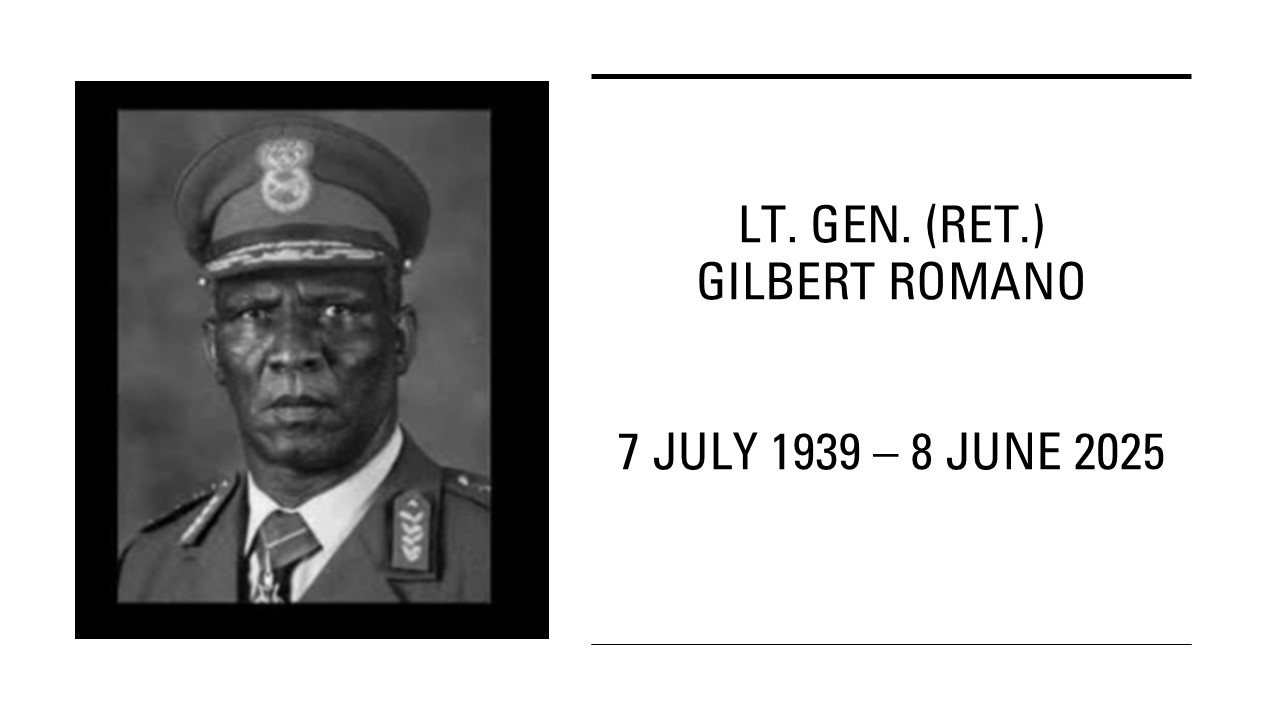 Condolences on the Passing of Lt. Gen. (Ret.) Gilbert Romano a man of intense Integrity