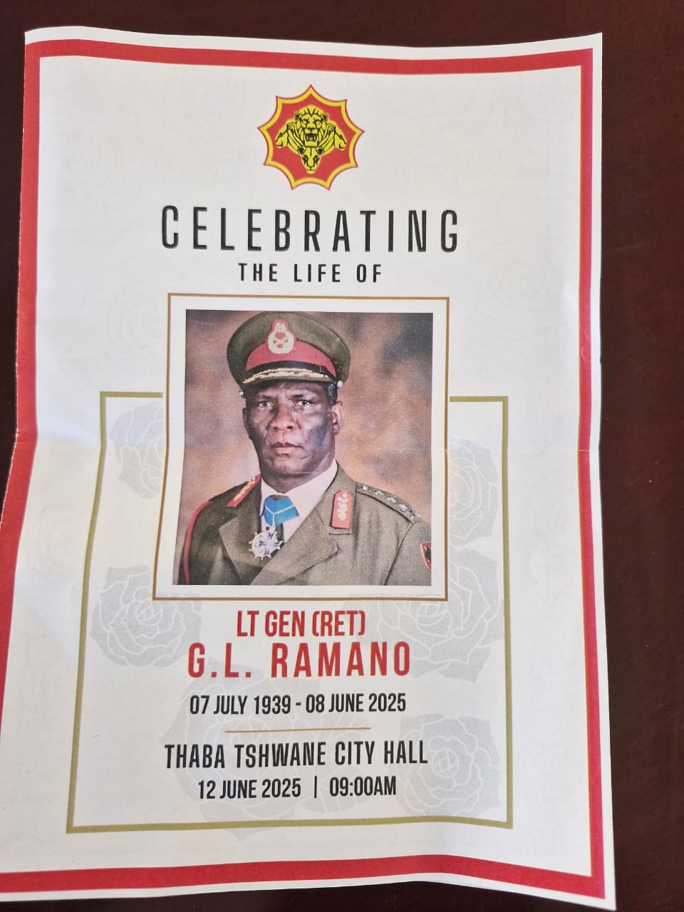 In Memoriam: Lieutenant General (Ret) Gilbert L. Ramano